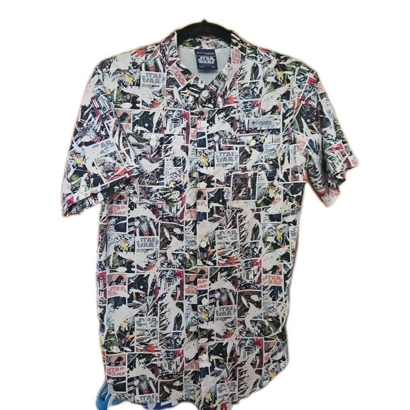 Columbia PFG Star Wars Fishing Shirt Men's White Cantina II Tamiami UPF Size XL - Picture 1 of 7